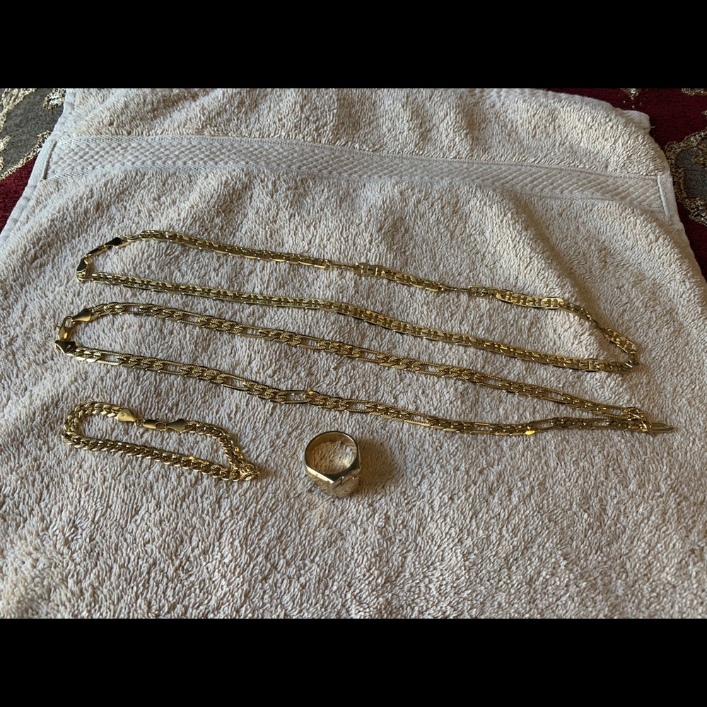 Fake gold over sterling Brazilian has markings 18k